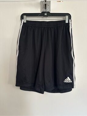Adidas Running Shorts Mens Black 3-Stripe Logo lightweight athletic Streetwear